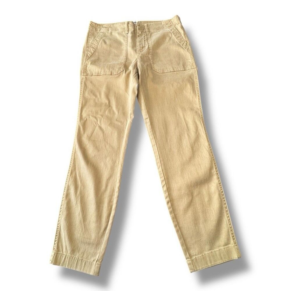 NWT J.Crew Patch Pocket Chino Pants Khaki Tan Petite Casual Women’s Size 30P